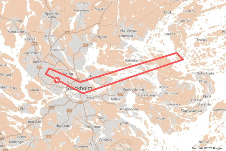 Map of the route