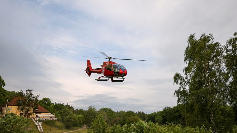 helicopter in air