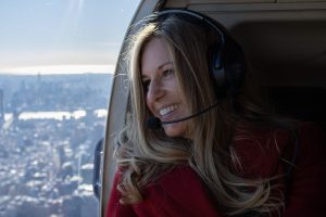 Looking out the window to New York