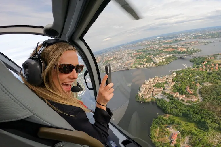 stockholm highlights helicopter tour
