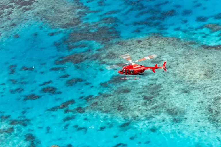 Great Barrier Reef from a helicopter