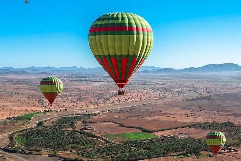 Marrakech from a hot air balloon