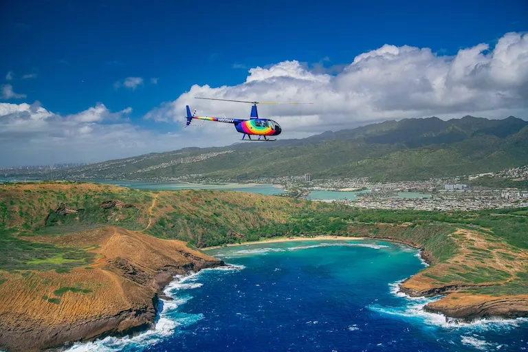 Oahu from a helicopter